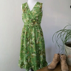 ||MARK EISEN DESIGNS|| green sleeveless dress